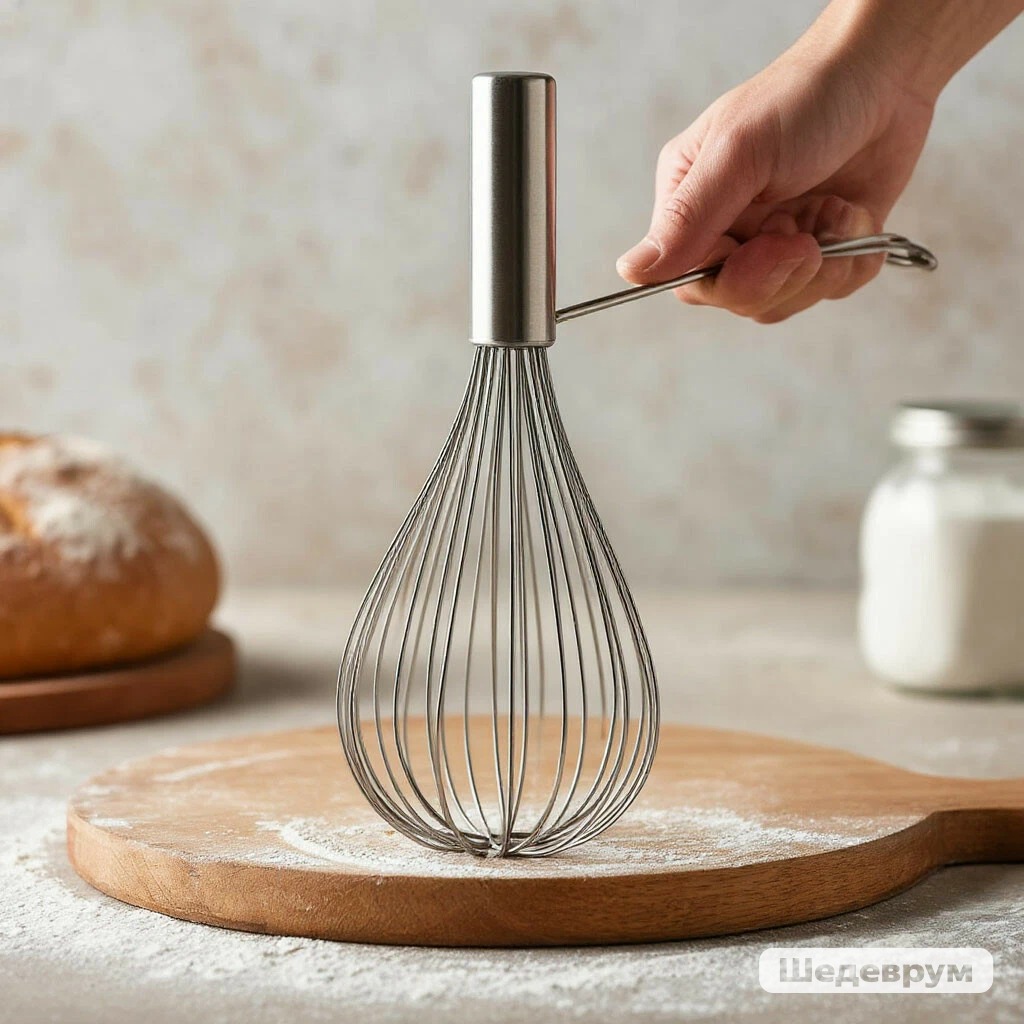 Тест-драйв венчика Brabantia Profile с металлическими прутьями.