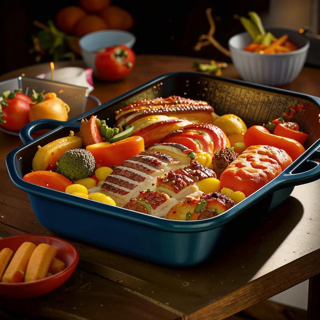 Тестирование противня для запекания Le Creuset с эмалированным покрытием.